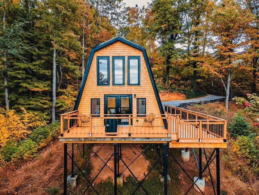Secluded Mtn View New! 10 Mins To Gatlinburg Or Park Villa Exterior photo